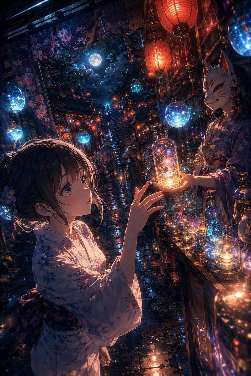 Create a highly detailed cinematic anime fantasy illustration of {argument name="scene concept" default="a mo… - AI提示词参考图，来自西西提示词