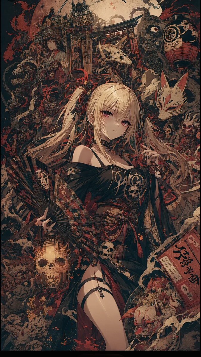 Goal: Create a highly detailed dark fantasy anime key visual of {argument name="character name" default="Emil… - AI提示词参考图,来自西西提示词