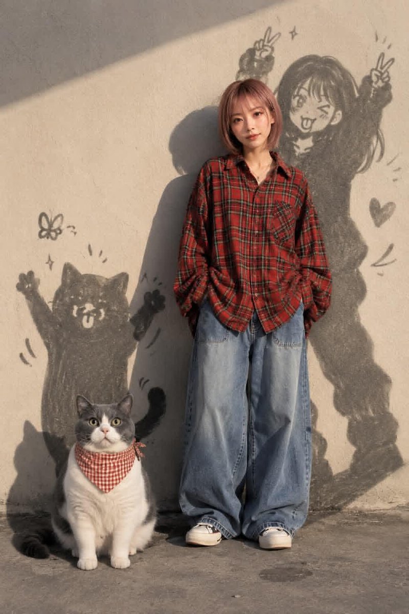 Create a wholesome, cinematic anime-inspired lifestyle portrait of a cute young woman with a {argument name="… - AI提示词参考图，来自西西提示词