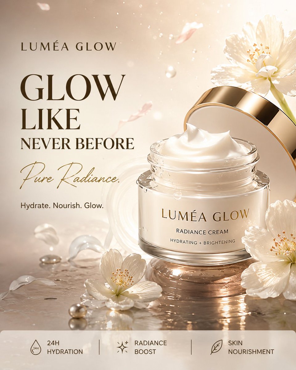 Create a premium photorealistic commercial advertisement for a luxury face cream called “{argument name="prod… - AI提示词参考图，来自西西提示词