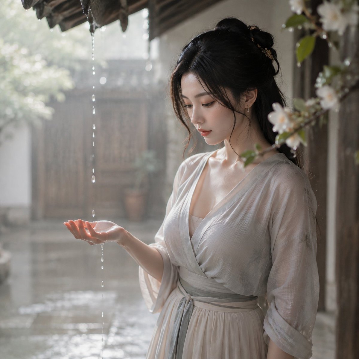 Theme: {argument name="theme" default="Tang Dynasty rain under the eaves"} Subject: 1:1 square aspect ratio. … - AI prompt reference from CC Prompt Galaxy