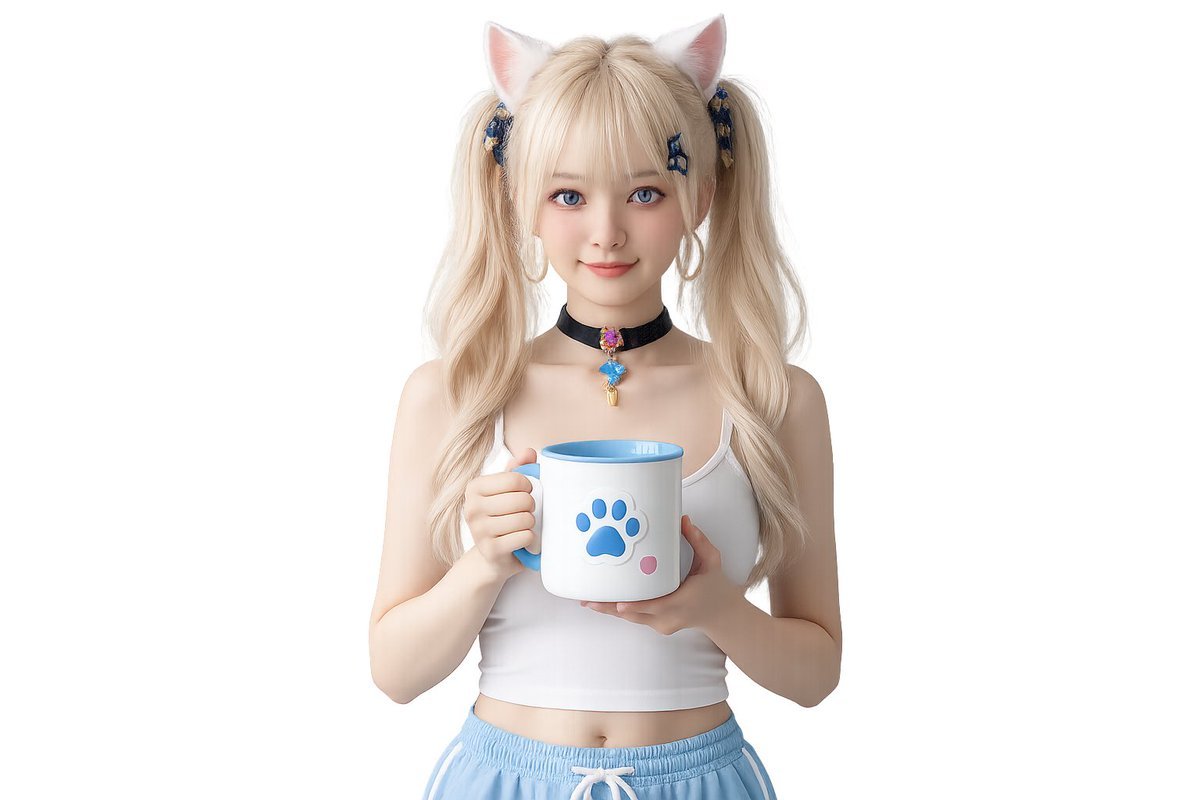 Remove the background, table, and plants, keeping only the {argument name="character" default="Miao Miao Jian… - AI prompt reference from CC Prompt Galaxy