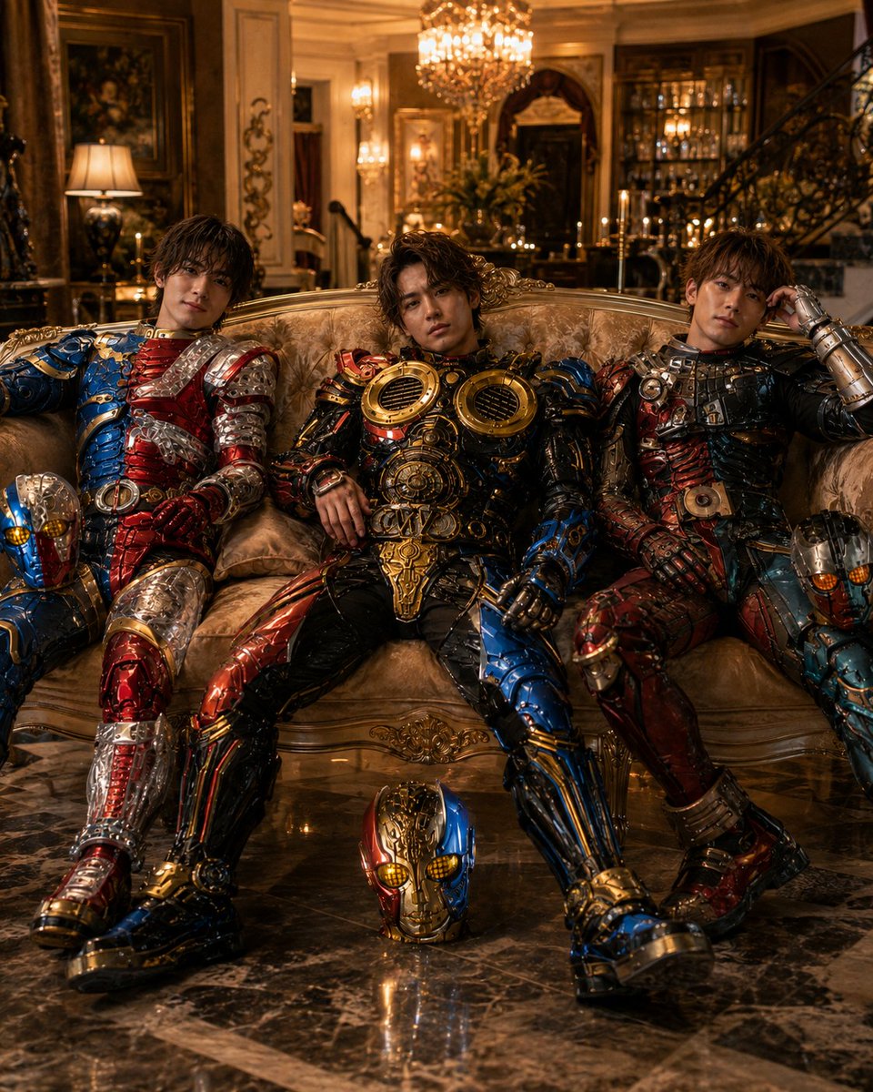 Create a cinematic ultra-detailed photo-realistic scene of {argument name="number of cosplayers" default="thr… - AI提示词参考图，来自西西提示词