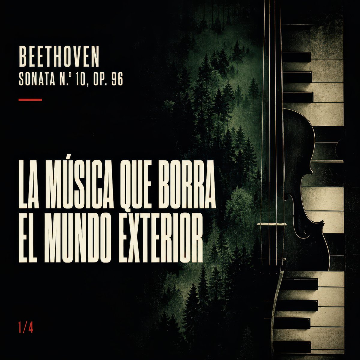Goal: Create a square cinematic music poster for {argument name="composer name" default="BEETHOVEN"}, dark an… - AI提示词参考图,来自西西提示词