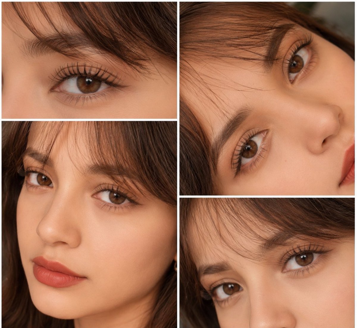 Create an ultra-realistic beauty photography collage featuring a {argument name="subject" default="young woma… - AI提示词参考图，来自西西提示词