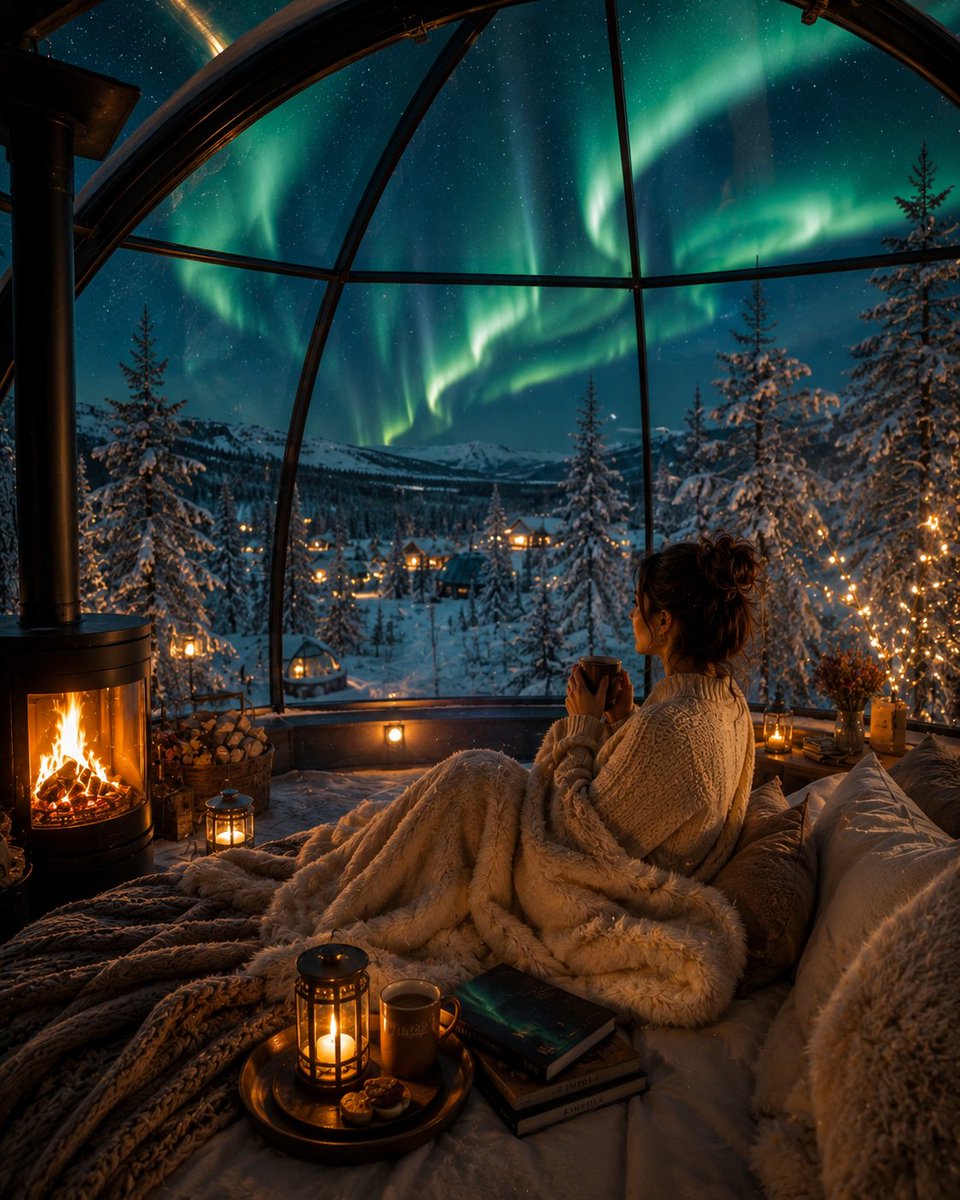 Create an ultra-realistic cinematic luxury travel photograph in portrait (9:16). Scene: A breathtaking transp… - AI提示词参考图，来自西西提示词