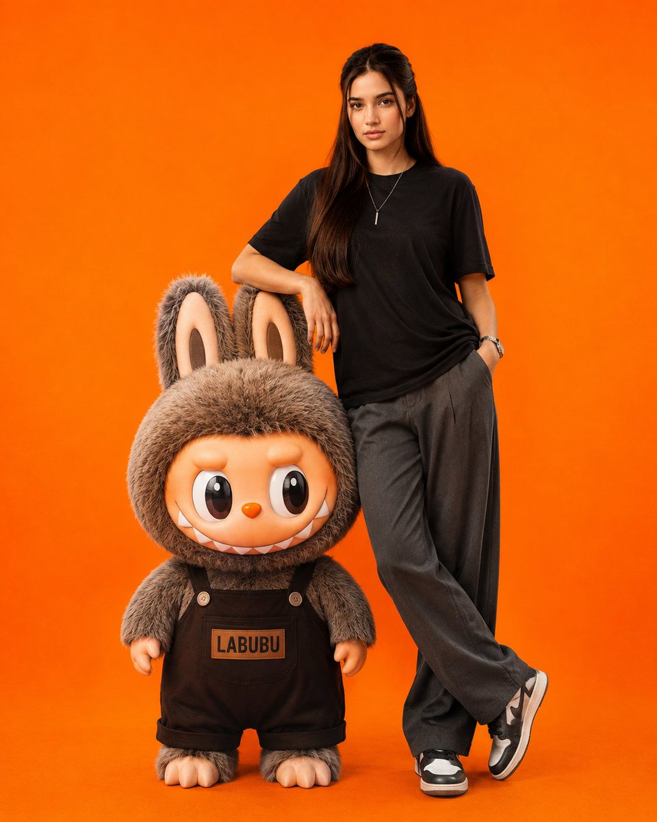 Create an ultra-realistic full-body studio fashion portrait on a seamless vivid {argument name="background co… - AI提示词参考图，来自西西提示词