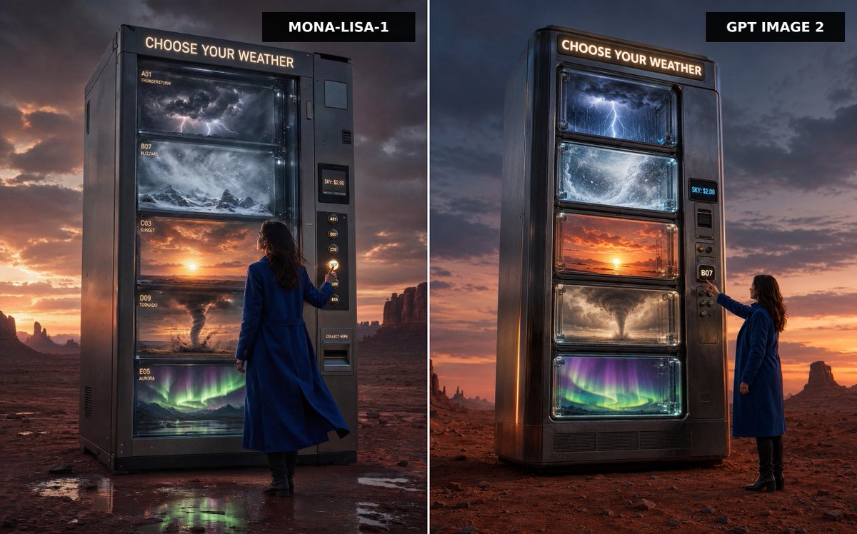 Create a split-screen comparison image showing two premium cinematic advertising photographs side by side, se… - AI提示词参考图，来自西西提示词