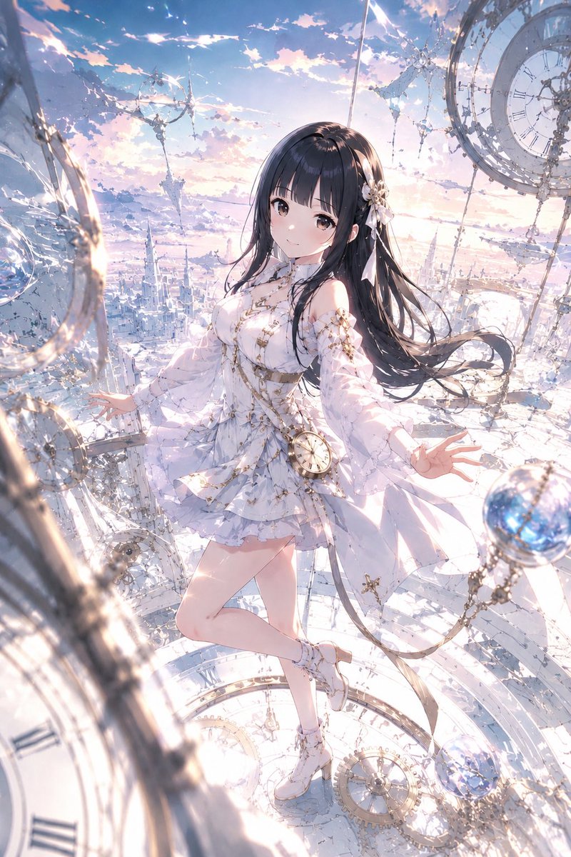 Create a vertical 2:3 anime fantasy illustration of {argument name="character name" default="Maruko"}, a grac… - AI提示词参考图，来自西西提示词