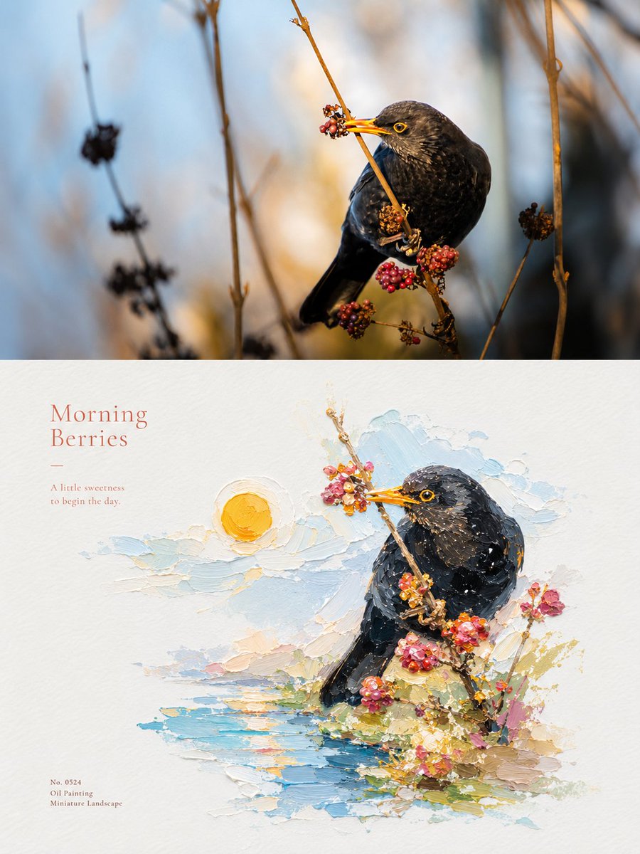 Please turn each photo I upload into a standalone high-end design poster. Use a 3:4 vertical composition, spl… - AI提示词参考图，来自西西提示词