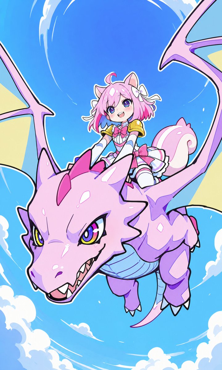 Create a vibrant vertical anime illustration of {argument name="character name" default="Morina"}, a cute squ… - AI提示词参考图，来自西西提示词