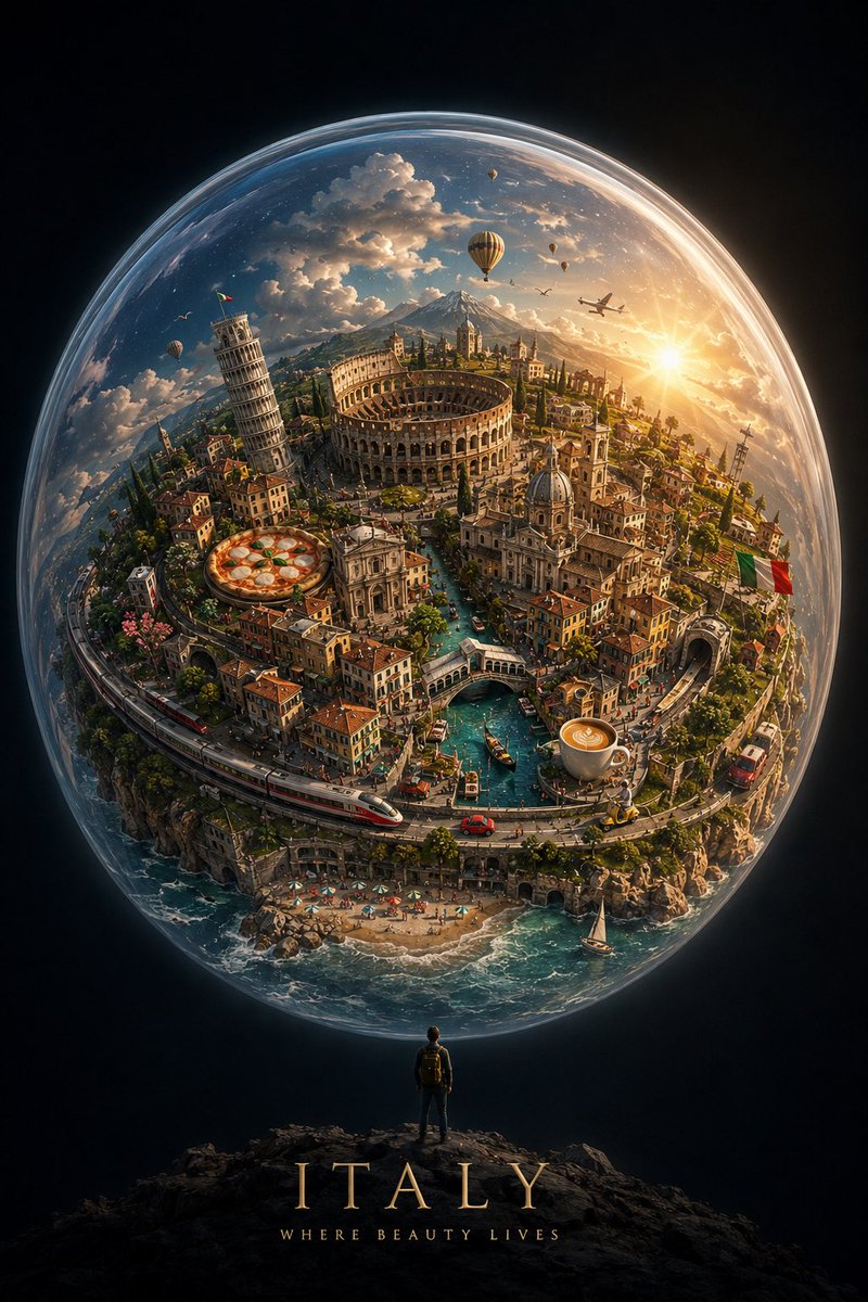 Create a striking vertical 4:5 conceptual artwork featuring {argument name="location" default="CITY / COUNTRY… - AI提示词参考图，来自西西提示词
