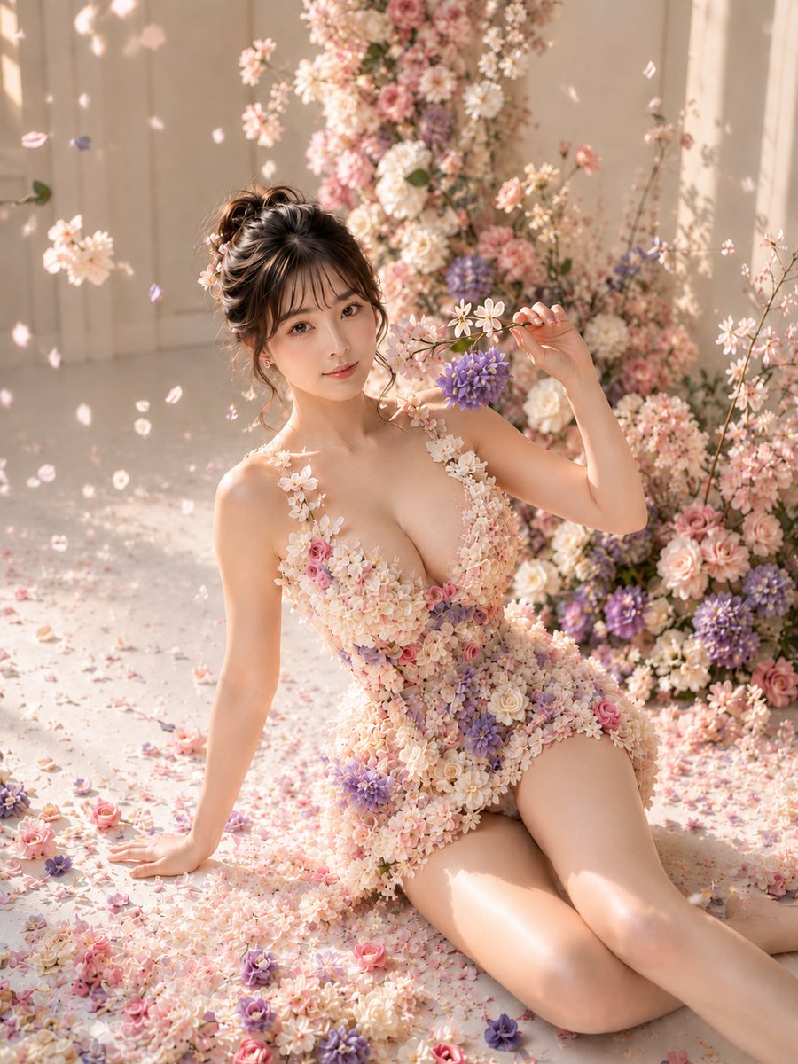 Subject: {argument name="main theme" default="Afternoon wrapped in flower clothing"} Main Subject: In the cen… - AI prompt reference from CC Prompt Galaxy
