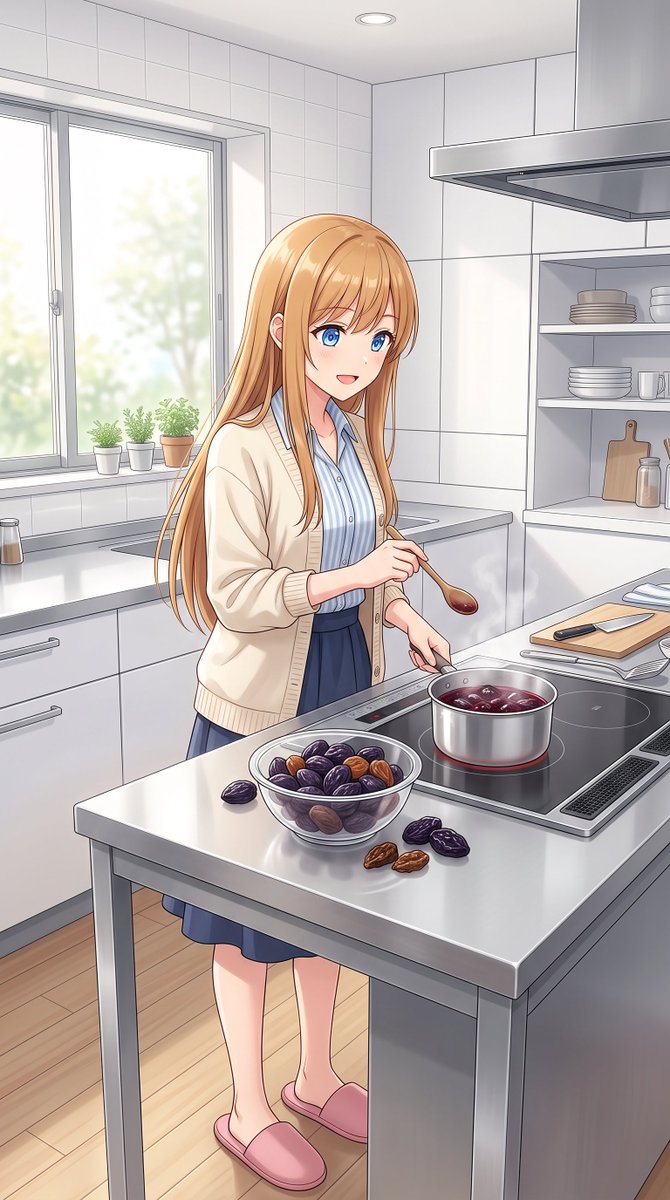 Create a polished vertical anime illustration of {argument name="character name" default="Ena"}, a cheerful o… - AI提示词参考图，来自西西提示词