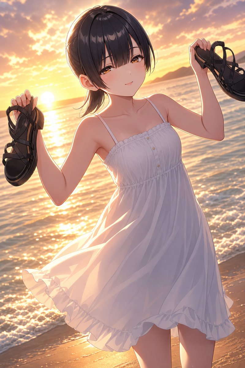 Create a polished anime-style summer beach illustration of {argument name="character name" default="an origin… - AI prompt reference from CC Prompt Galaxy