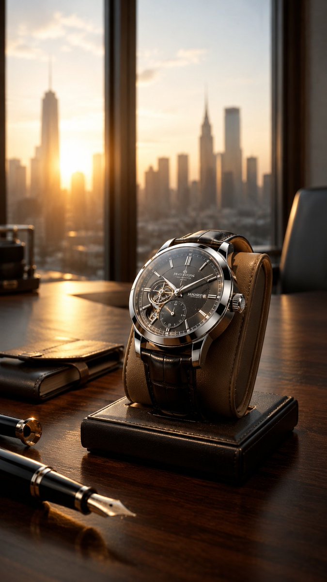 Ultra-realistic high-end commercial advertisement of a {argument name="product" default="premium luxury wrist… - AI提示词参考图，来自西西提示词