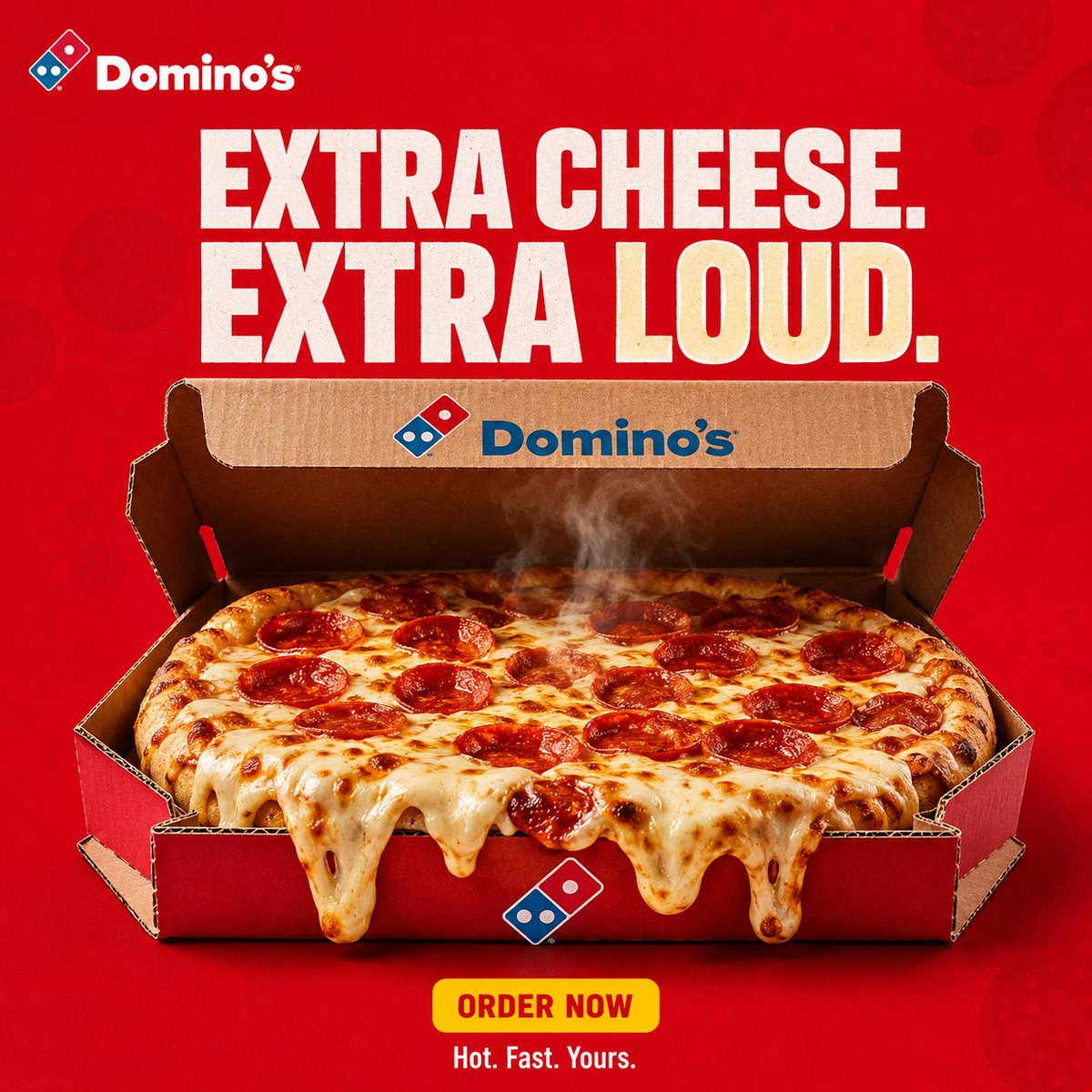 CREATIVE DIRECTION Create a premium, agency-level {argument name="brand" default="DOMINO'S"} advertising post… - AI提示词参考图，来自西西提示词