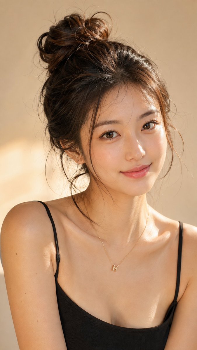 Ultra-photorealistic beauty portrait of a {argument name="subject" default="charming young East Asian woman"}… - AI提示词参考图，来自西西提示词