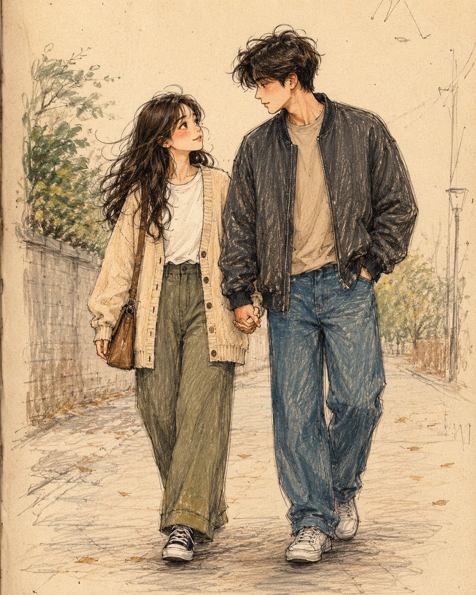 Create a fresh, heartwarming hand-drawn colored-pencil illustration of a {argument name="subject" default="st… - AI提示词参考图，来自西西提示词
