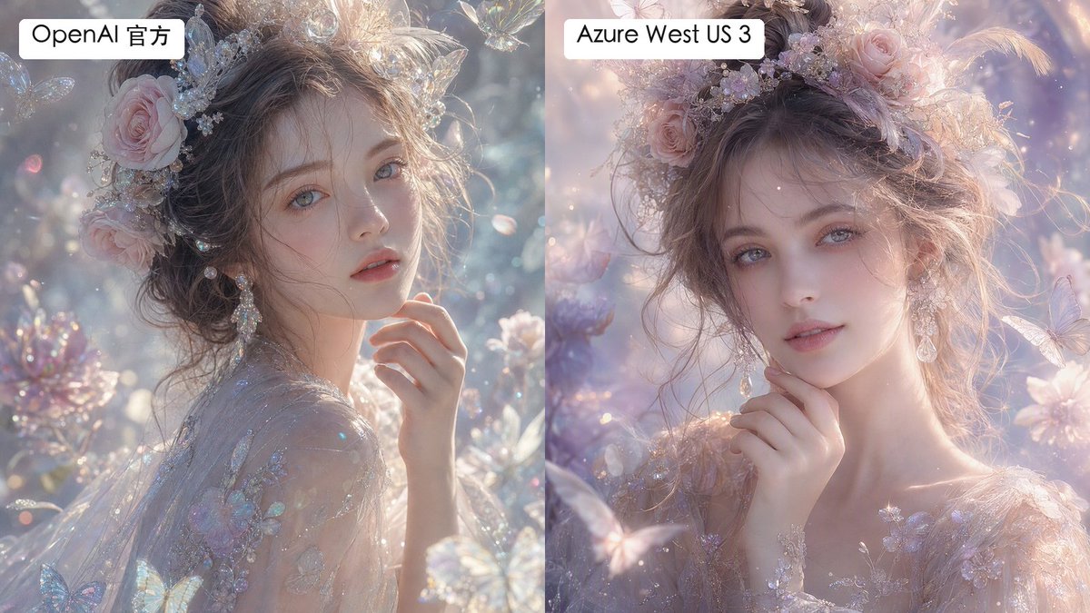 Create a side-by-side comparison image showing two versions of the same dreamy fantasy portrait. Canvas is a … - AI prompt reference from CC Prompt Galaxy