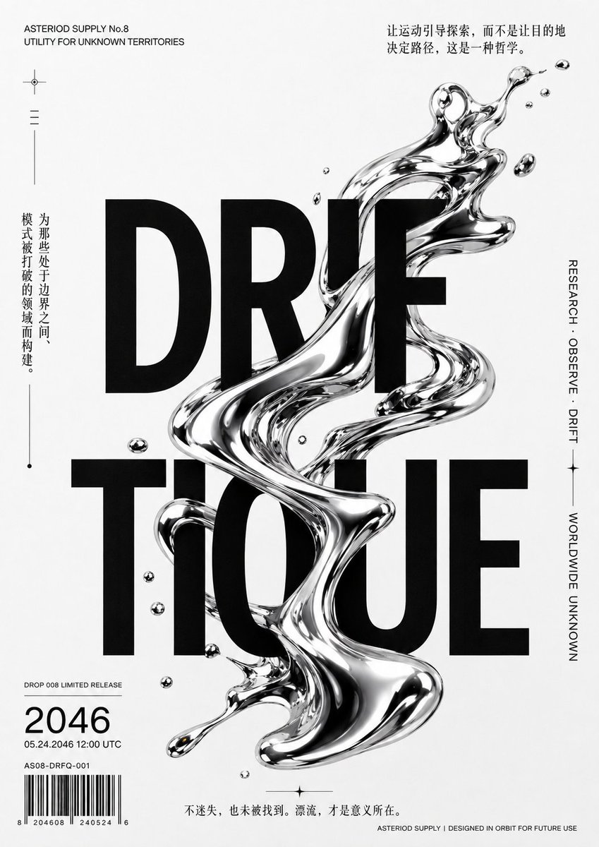 Goal: Create a minimalist monochrome futuristic editorial poster for {argument name="poster title" default="D… - AI prompt reference from CC Prompt Galaxy
