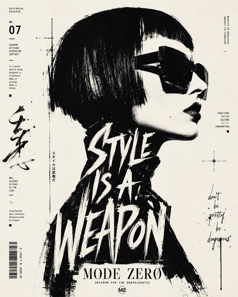 High-contrast black and white typographic portrait poster of {argument name="subject" default="HUMAN"}, shown… - AI提示词参考图，来自西西提示词