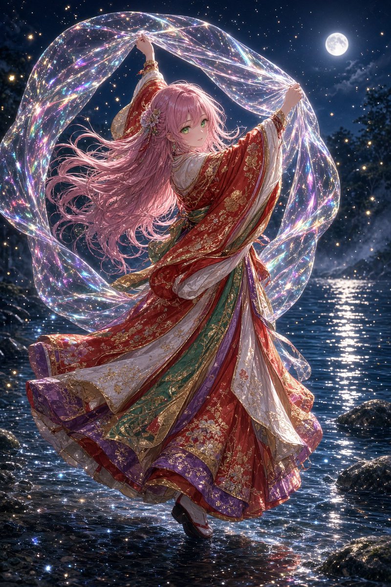 Create a highly detailed vertical anime fantasy illustration of a graceful young woman named {argument name="… - AI提示词参考图，来自西西提示词