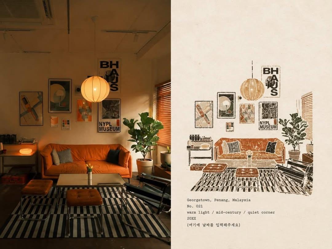 Create a premium vintage travel-journal editorial page, vertical 4:5, featuring a warm photorealistic documen… - AI提示词参考图，来自西西提示词