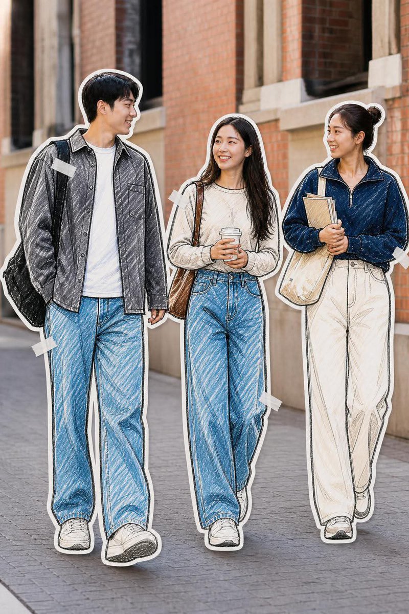 Transform the people in the reference photo into a {argument name="illustration style" default="stylish hand-… - AI提示词参考图，来自西西提示词