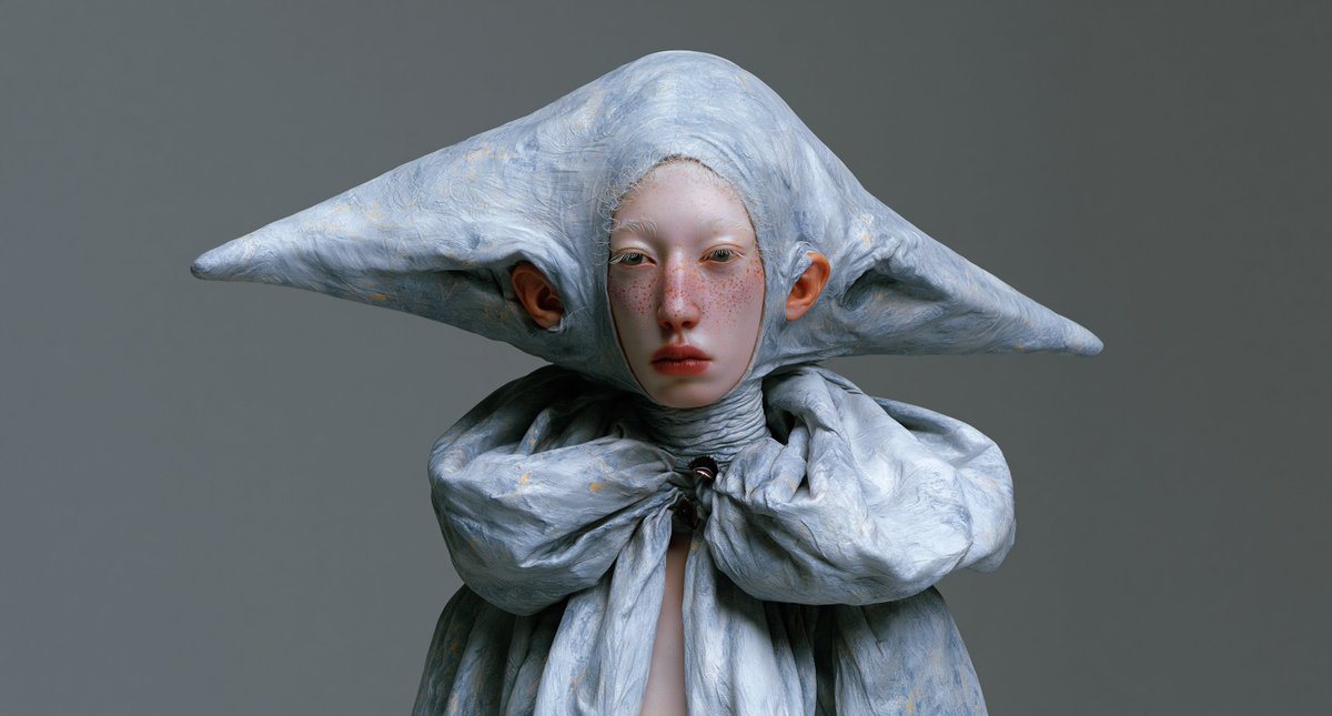 Create a cinematic high-fashion fantasy portrait of {argument name="character age and type" default="a young … - AI提示词参考图，来自西西提示词