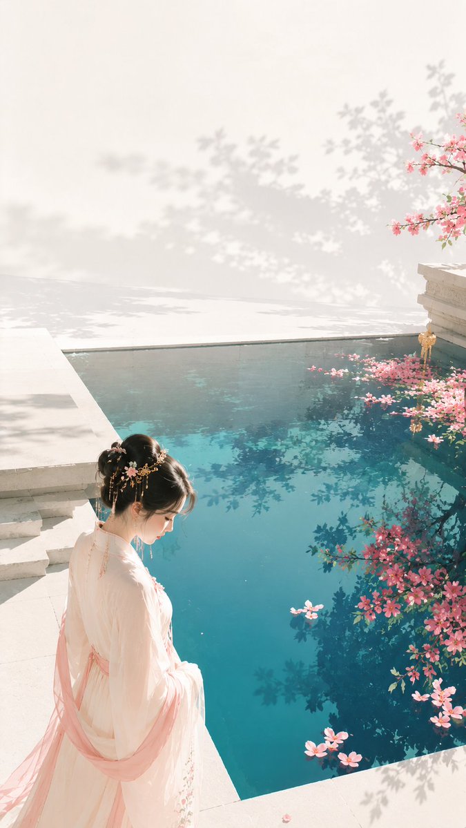 Theme Direction: Oriental Zen Minimalist Cover Poster Style Branch: Female aesthetic bright type Main Content… - AI提示词参考图，来自西西提示词