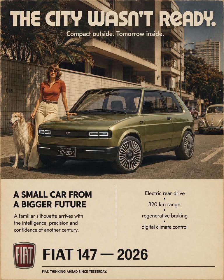 Alternate-history vintage automobile advertisement, as if photographed and printed in {argument name="era" de… - AI提示词参考图，来自西西提示词