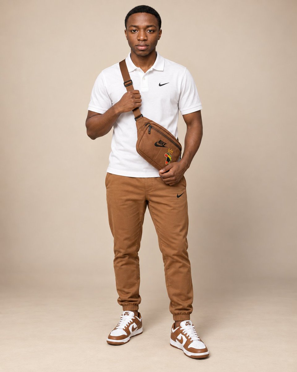 Create an ultra-realistic full-body studio fashion portrait of an adult man standing confidently against a se… - AI提示词参考图，来自西西提示词