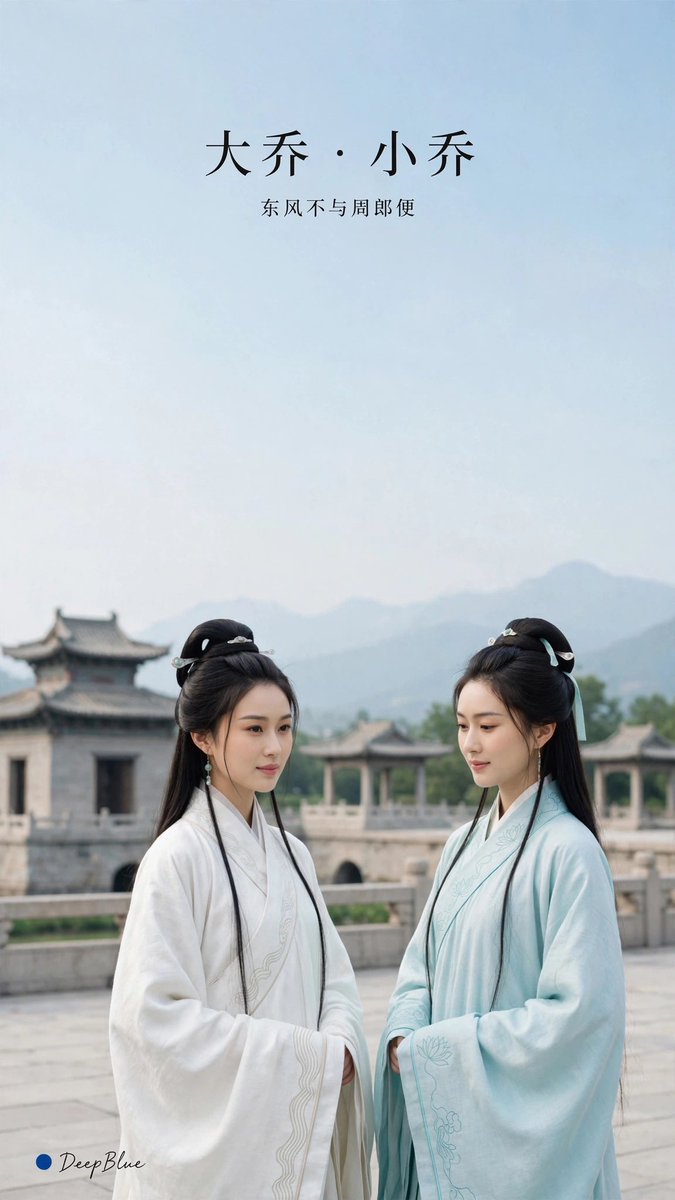 Create a serene vertical cinematic poster in the style of an elegant Chinese historical drama still. The canv… - AI提示词参考图，来自西西提示词