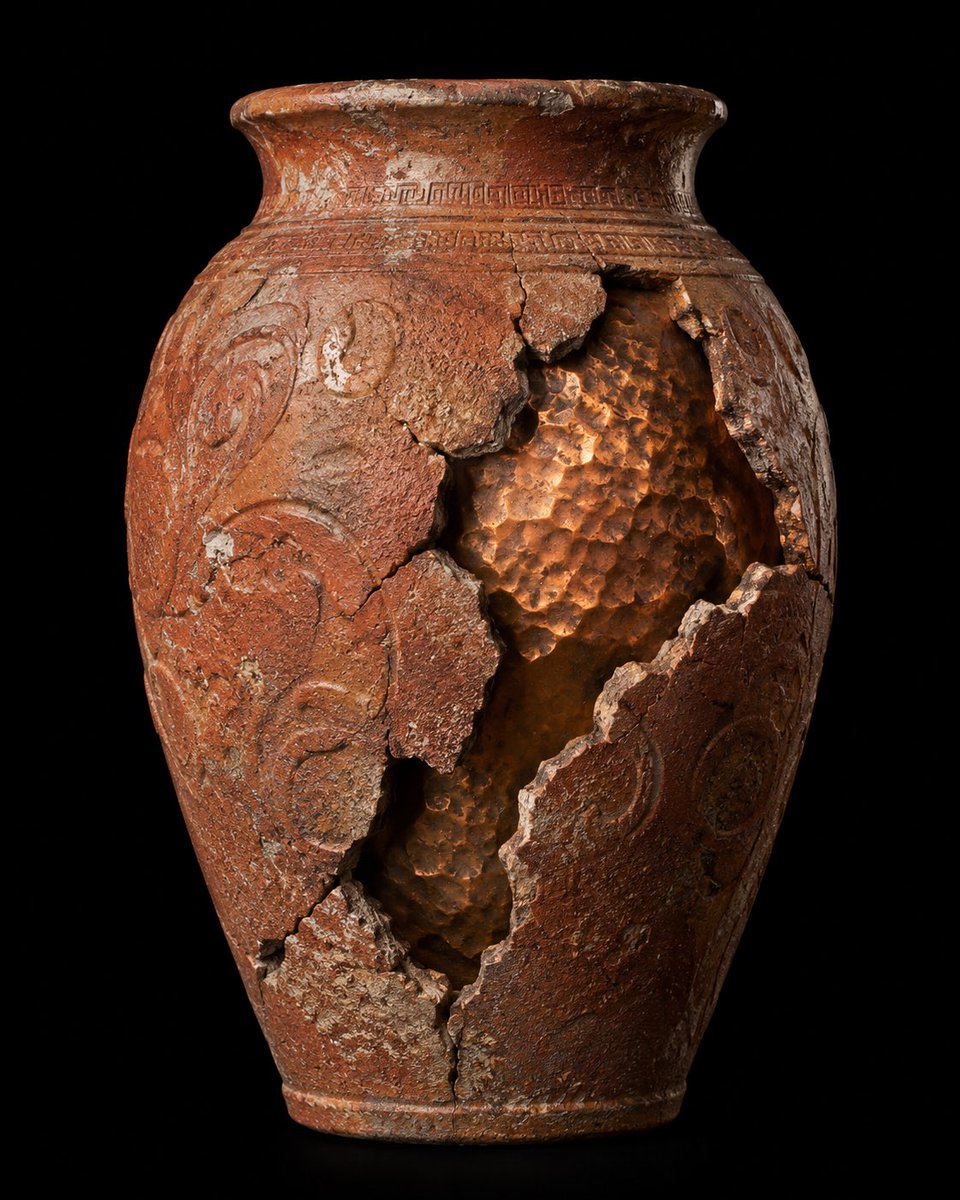 Create a hyper-realistic museum-style product photograph of a single ancient {argument name="artifact type" d… - AI提示词参考图，来自西西提示词