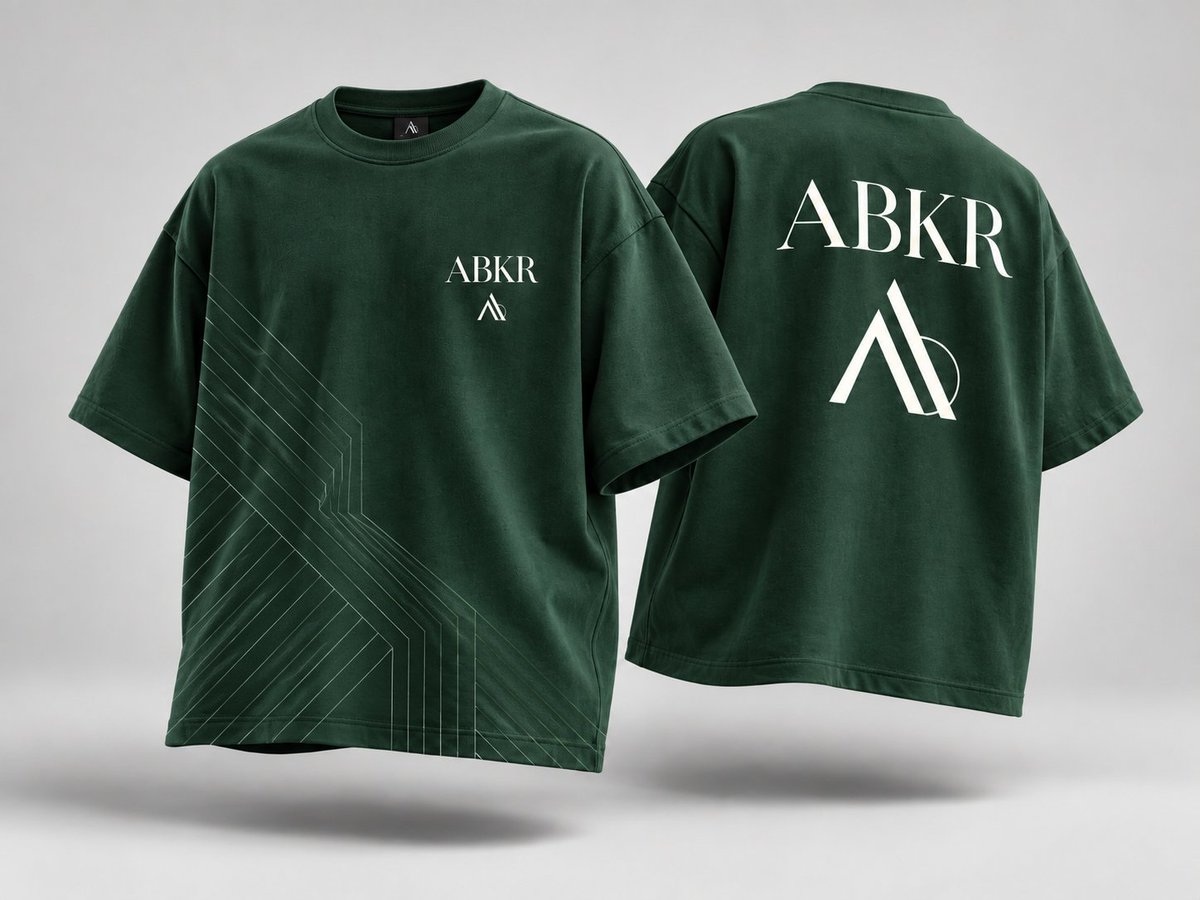 Create a premium 3D oversized T-shirt branding mockup inspired by the reference image. Display two floating T… - AI提示词参考图，来自西西提示词