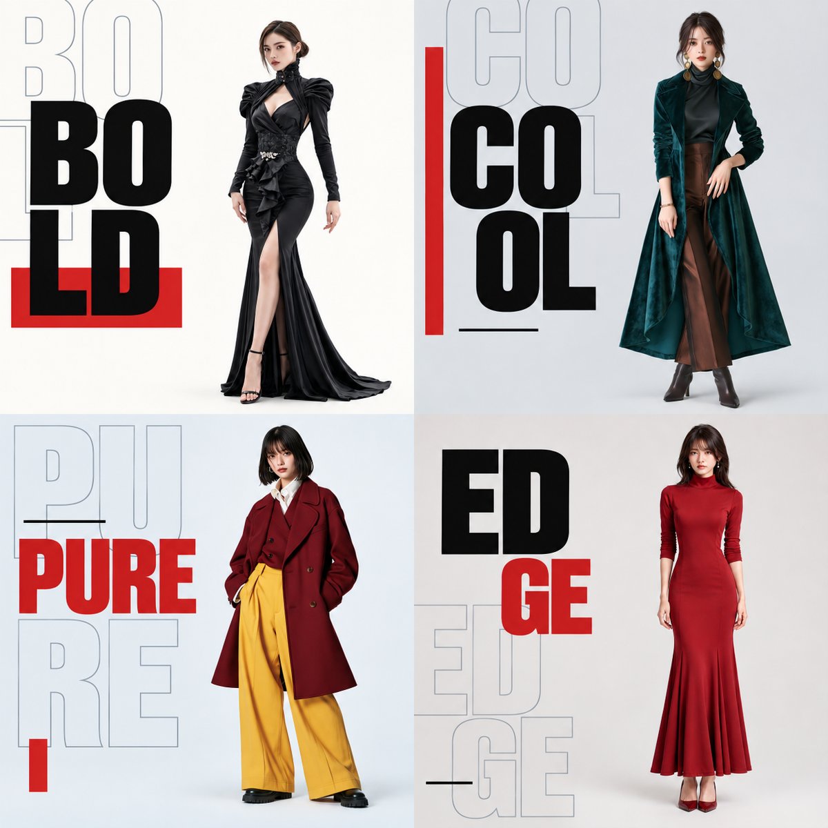 Refer to the four attached full-body images of women and generate one square 4-panel image to be used as mate… - AI prompt reference from CC Prompt Galaxy