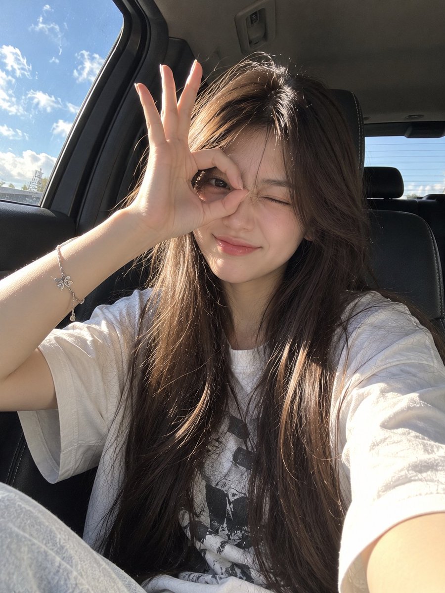Ultra-realistic candid selfie of a {argument name="subject" default="young woman"} sitting inside a {argument… - AI提示词参考图，来自西西提示词