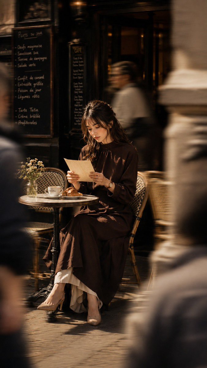 Ultra-photorealistic cinematic street photography of a {argument name="subject" default="young East Asian wom… - AI提示词参考图，来自西西提示词